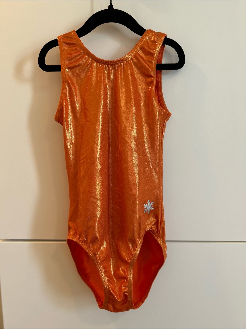 Snowflake Designs Shiny Orange One-Piece Leotard - Adult XSmall